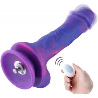 8.38in Hismith Purple Vibrating Silicone Dildo with Remote