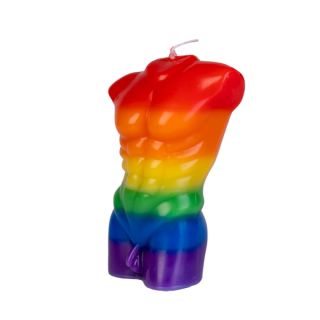 Pride Rainbow Male Body Candle