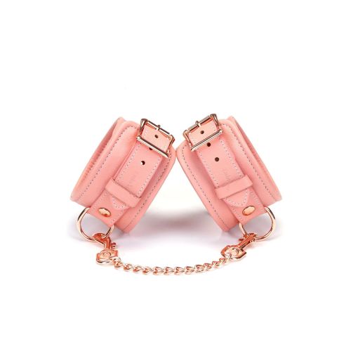 Genuine Leather Pink Dream Ankle Cuffs